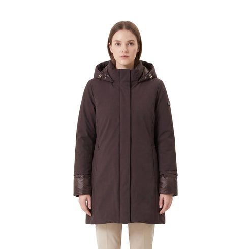 Yes Zee Parka lungo Parka Donna con inserti trapuntati S - Francavilla Moda