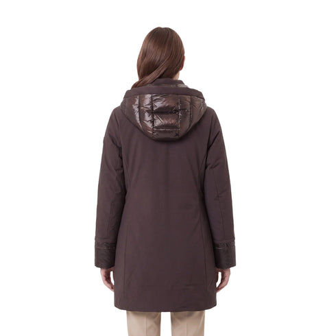 Yes Zee Parka lungo Parka Donna con inserti trapuntati S - Francavilla Moda