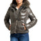 Yes Zee Piumino corto Piumino Donna bitessuto con pelliccia S  - Francavilla Moda