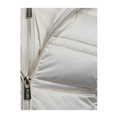 Yes Zee Piumino corto Piumino Donna con finto gilet Avorio - Francavilla Moda