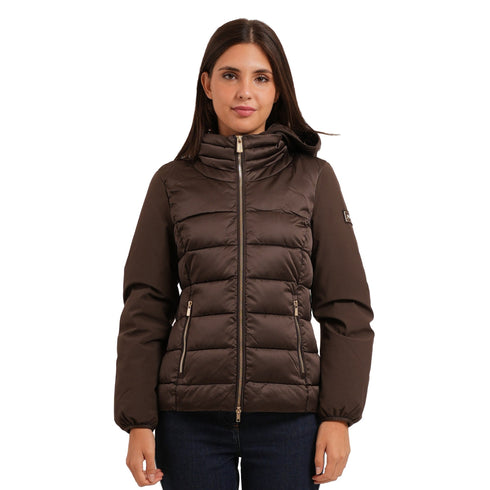 Yes Zee Piumino corto Piumino Donna corto con pettorina S A26-YESZEEJ045M500-0232-S - Francavilla Moda