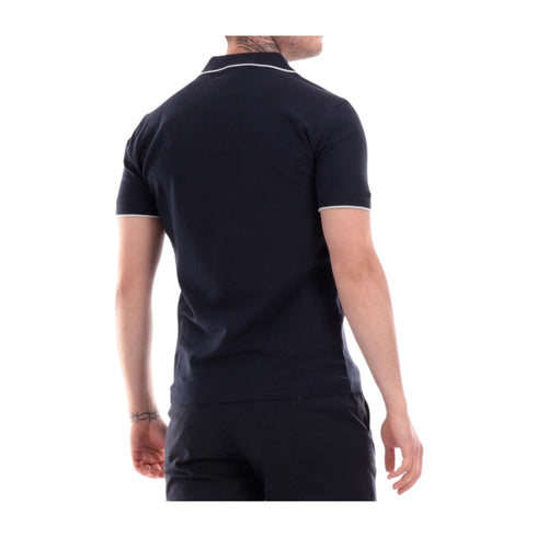 Yes Zee Polo Polo Uomo senza bottoni con logo Blu P24-YESZEET777TS00-0710-M - Francavilla Moda