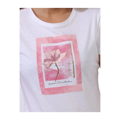 Yes Zee T-shirt T-shirt Donna con maxi stampa S - Francavilla Moda