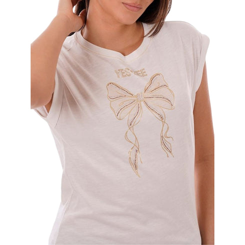 Yes Zee T-Shirt T-shirt Donna con stampa davanti S - Francavilla Moda