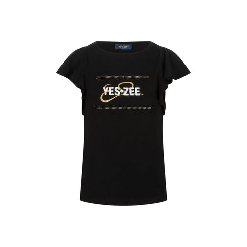 Yes Zee T-shirt T-shirt Donna con stampa e volant S P25 - YESZEET209S700 - 0801 - S - Francavilla Moda