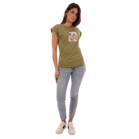 Yes Zee T-shirt mm T-shirt donna con stampa S P26-YESZEEt215SG00-905-S - Francavilla Moda