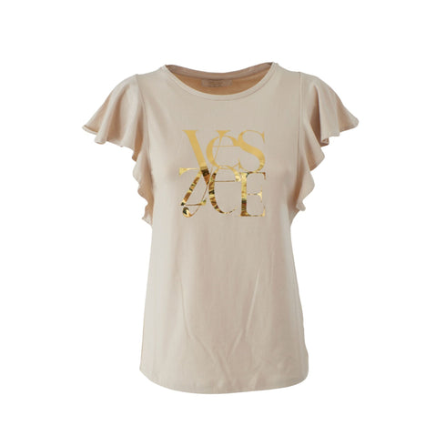 Yes Zee T-Shirt T-shirt Donna maniche con rouches Beige - Francavilla Moda