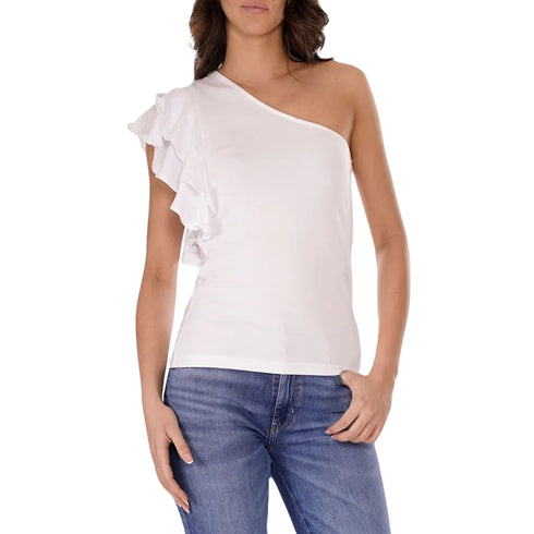Yes Zee T-Shirt T-shirt donna monospalla tinta unita S - Francavilla Moda