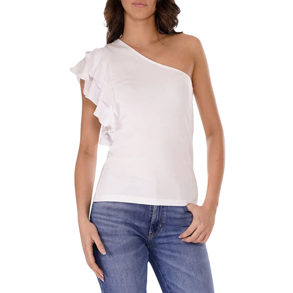 Yes Zee T-Shirt T-shirt donna monospalla tinta unita S - Francavilla Moda