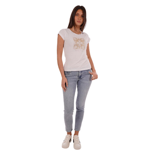 Yes Zee T-shirt mm T-shirt girocollo stampa oro S - Francavilla Moda