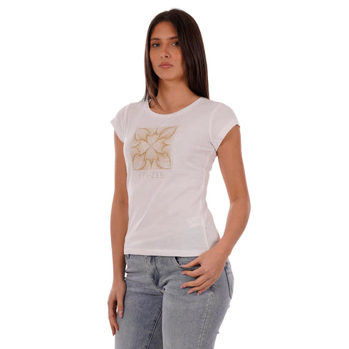 Yes Zee T-shirt mm T-shirt girocollo stampa oro S - Francavilla Moda