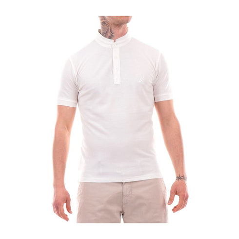 Yes Zee T-shirt T-shirt Uomo con colletto alla coreana Bianco - Francavilla Moda