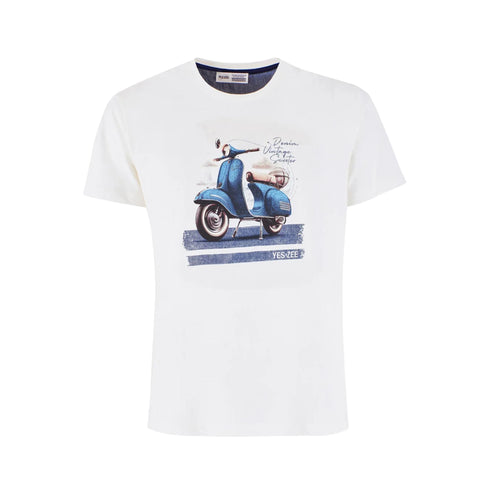Yes Zee T-shirt T-shirt Uomo stampa Vespa frontale S - Francavilla Moda