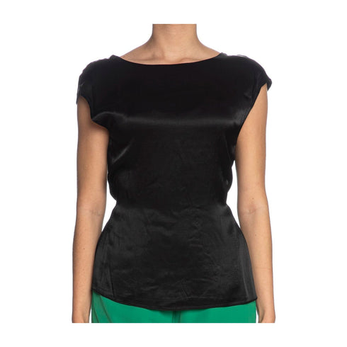 Yes Zee Top Top Donna con laccetto posteriore Nero P24-YESZEEC230EN00-0801-S - Francavilla Moda