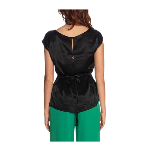 Yes Zee Top Top Donna con laccetto posteriore Nero P24-YESZEEC230EN00-0801-S - Francavilla Moda