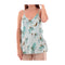 Yes Zee Top Top Donna in raso con stampa floreale Verde - Francavilla Moda