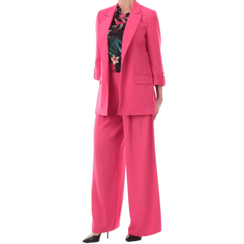 Yes Zee Giacca YESZEE Giacca Donna Fucsia Blazer Maniche Tre Quarti S - Francavilla Moda
