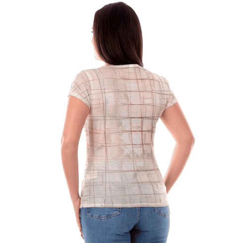 Yes Zee T-Shirt YESZEE Maglia Donna Beige Floreale T236Y3042222 S - Francavilla Moda