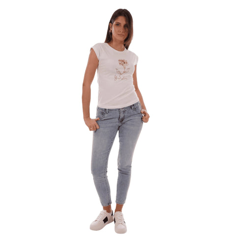 Yes Zee T-Shirt YESZEE T-shirt Donna Girocollo Stampa Fiore S - Francavilla Moda