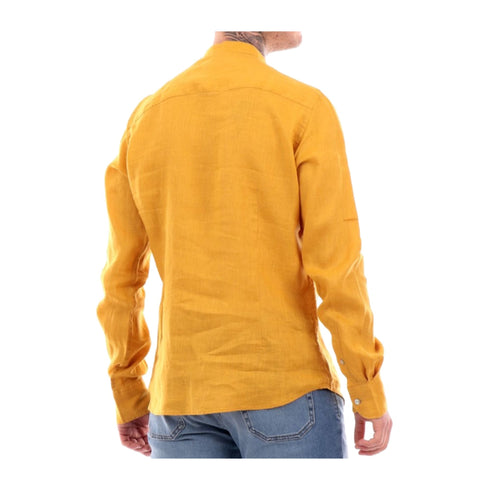 YESZEE Camicia in lino Camicia Uomo alla coreana in lino Giallo P24-YESZEEC512UP00-0973-M - Francavilla Moda