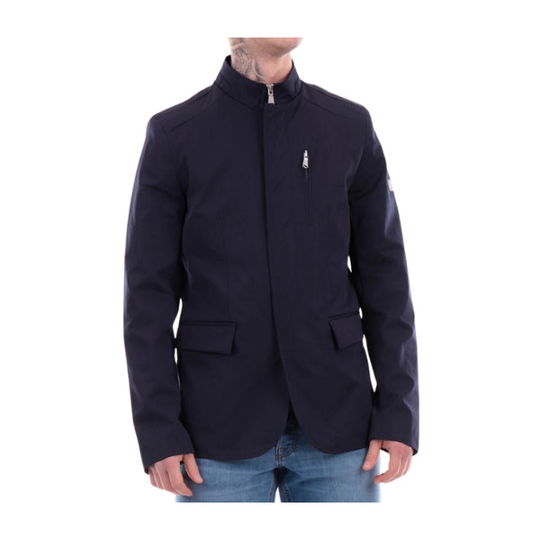 YESZEE Giacca leggera Giubbino Uomo con taschino e logo Blu - Francavilla Moda