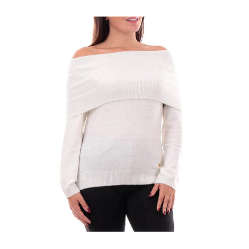 YESZEE Maglia Maglia Donna con spalle scoperte Avorio - Francavilla Moda