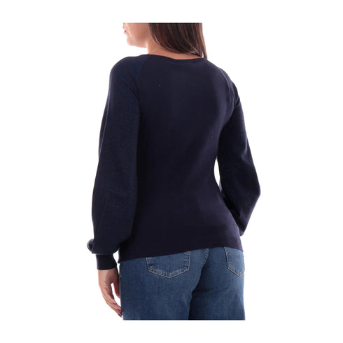YESZEE Maglia Maglia Donna maniche a palloncino Blu A24 - YESZEEM062BG00 - 0710 - S - Francavilla Moda
