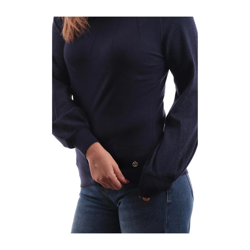 YESZEE Maglia Maglia Donna maniche a palloncino Blu A24 - YESZEEM062BG00 - 0710 - S - Francavilla Moda