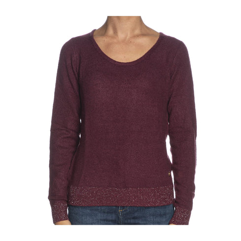 YESZEE Maglia Maglia Donna scollo tondo in lurex Prugna A24 - YESZEEM058BT00 - 0522 - XS - Francavilla Moda
