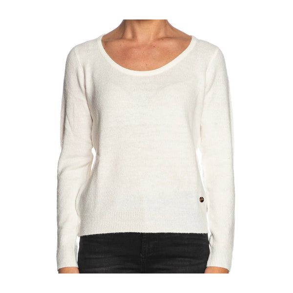 YESZEE Maglia Maglia Donna scollo tondo in lurex Avorio - Francavilla Moda