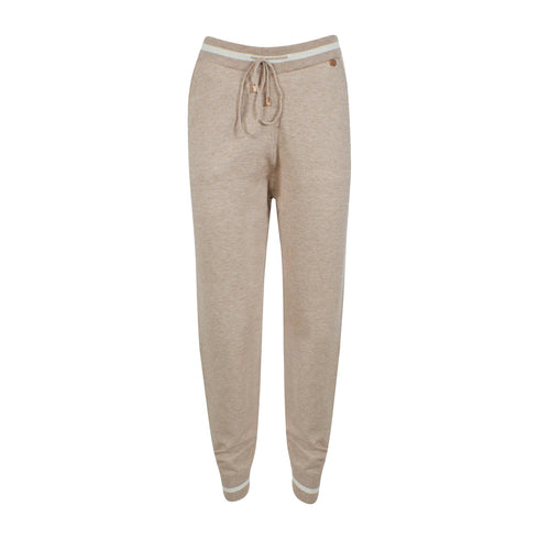 YESZEE Pantaloni sportivi Pantalone Donna joggers in maglia Tortora - Francavilla Moda