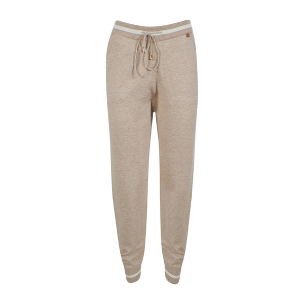 YESZEE Pantaloni sportivi Pantalone Donna joggers in maglia Tortora - Francavilla Moda