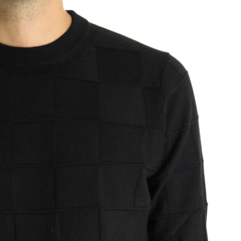 Maglia Uomo girocollo finestrato Nero 39 MASQ- Francavilla Moda