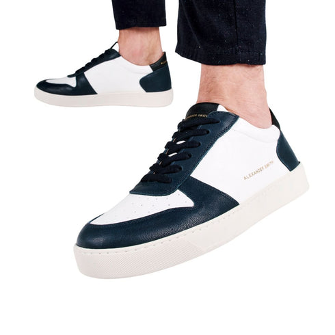 Scarpa Uomo Cambridge con Tomaia in Pelle White brown ALEXANDER SMITH- Francavilla Moda