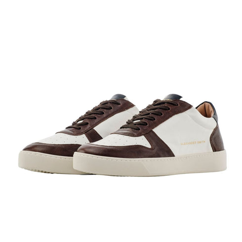 Scarpa Uomo Cambridge con Tomaia in Pelle White brown ALEXANDER SMITH- Francavilla Moda
