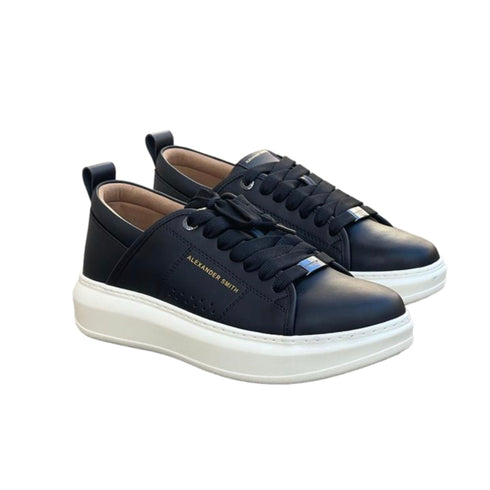 Sneakers Uomo con logo ricamato Nero Alexander Smith- Francavilla Moda