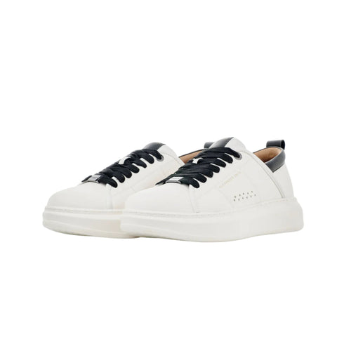 Sneakers Uomo con logo ricamato Bianco beige Alexander Smith- Francavilla Moda