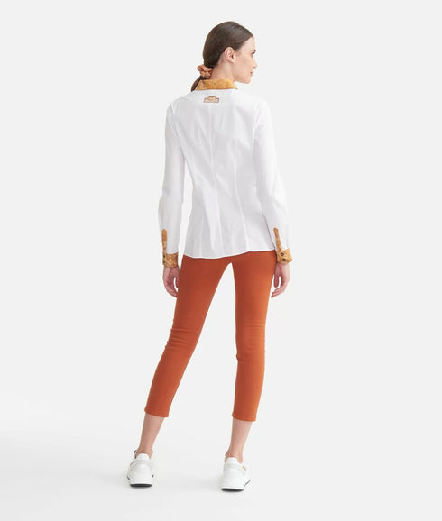 Camicia Donna con collo a contrasto Bianco ALVIERO MARTINI- Francavilla Moda