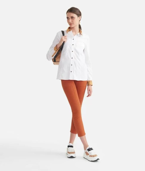 Camicia Donna con collo a contrasto Bianco ALVIERO MARTINI- Francavilla Moda