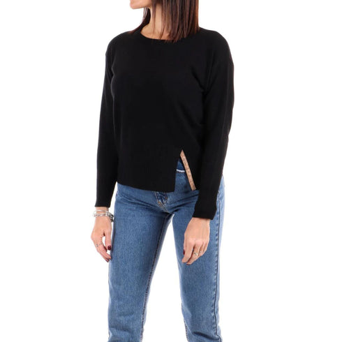 Maglia con spacchi logo geo classic Nero ALVIERO MARTINI- Francavilla Moda