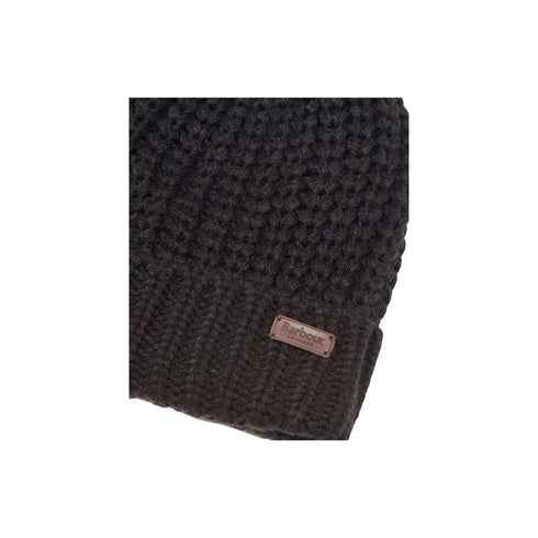 Berretto Donna con pon pon Nero Barbour- Francavilla Moda