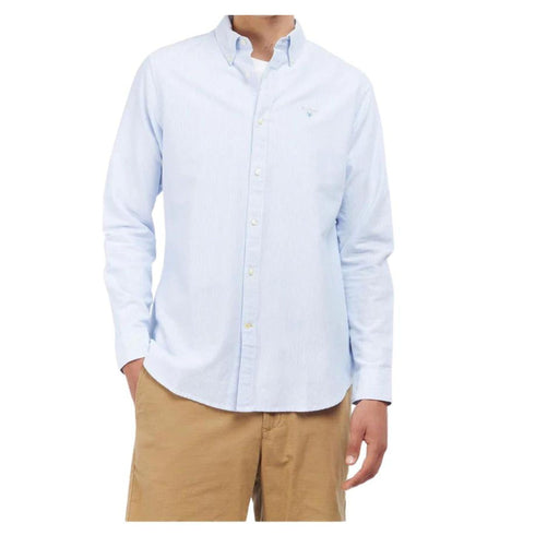 Camicia Uomo con fantasia a righe Celeste Barbour- Francavilla Moda