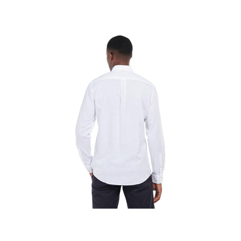 Camicia Uomo Nelson Tailored in lino Bianco BARBOUR- Francavilla Moda