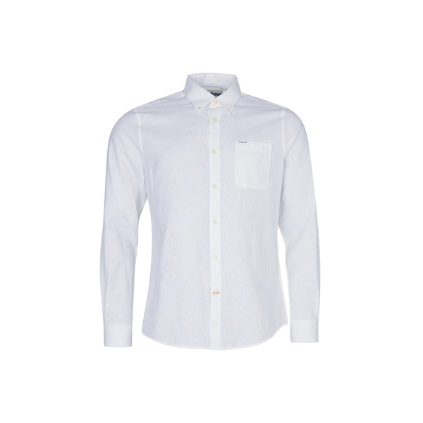 Camicia Uomo Nelson Tailored in lino Bianco BARBOUR- Francavilla Moda