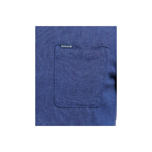 Camicia Uomo Nelson Tailored in lino Blu BARBOUR- Francavilla Moda