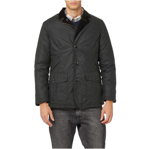 Giacca Uomo cerata Winter Lutz Jkt Verde BARBOUR- Francavilla Moda