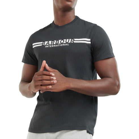 T-shirt Uomo con stampa logo Nero Barbour International- Francavilla Moda