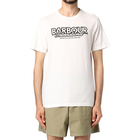 T-shirt uomo con stampa grande frontale Bianco Barbour Intl.- Francavilla Moda