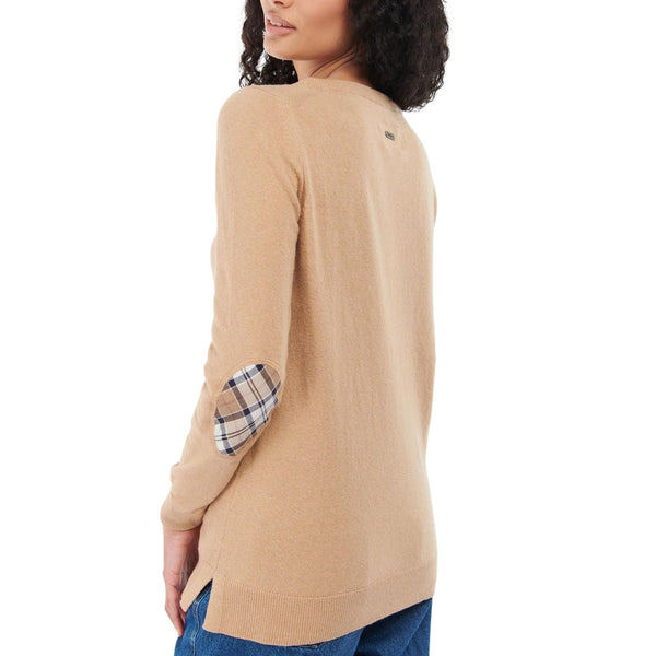 Maglia Donna Pendle Crew Knit lana e cotone Caramello BARBOUR- Francavilla Moda