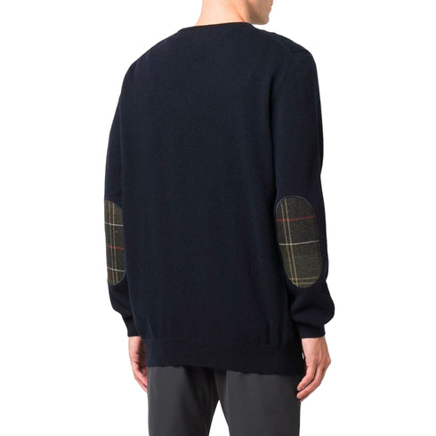 Maglione Uomo Harrow in misto Lana Blu Barbour- Francavilla Moda